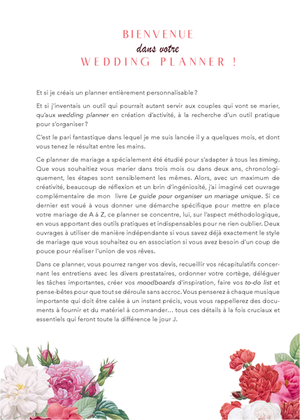 Le planner de mon mariage - Pour une organisation sur-mesure