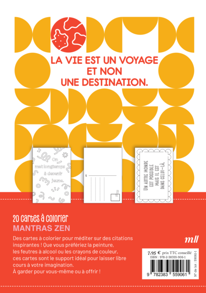 Mantras Zen - 20 cartes à colorier