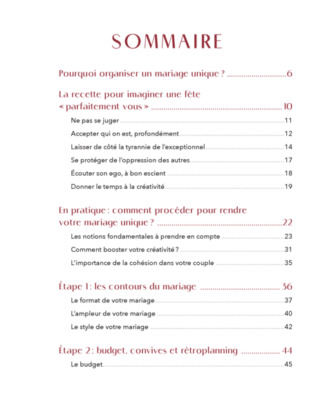 Le guide pour organiser un mariage unique