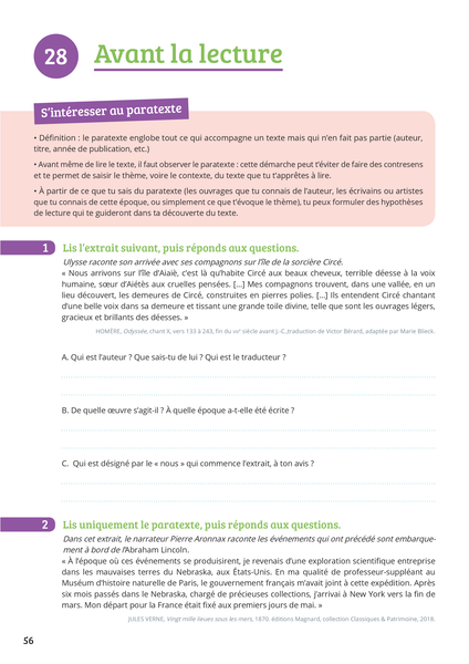 Prof particulier - Français 6e
