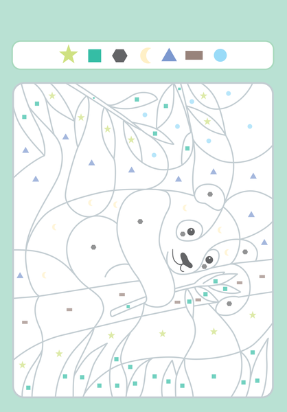 Mon bloc de coloriages magiques - Les formes