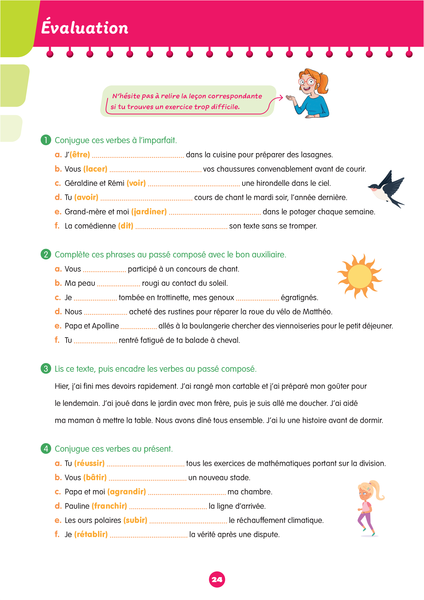 Mon prof à la maison - Conjugaison CE2