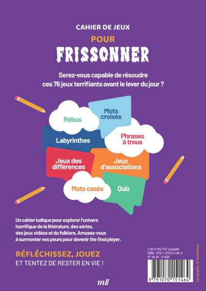 Cahier de jeux pour frissonner