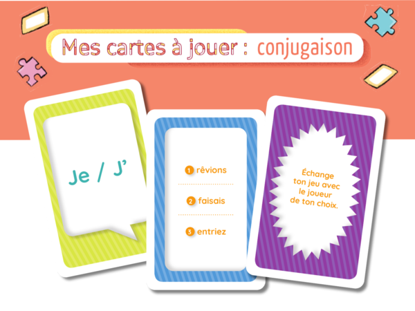 Mes cartes à jouer - Conjugaison, dès 7 ans