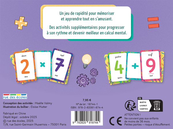 Mes cartes à jouer - Calcul mental, dès 7 ans