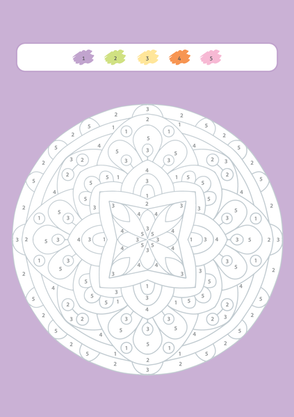 Mon bloc de coloriages magiques - Les chiffres, spécial mandalas