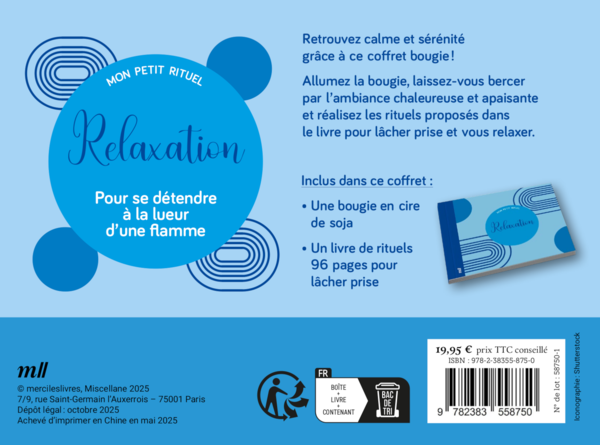Coffret Bougie - Mon petit rituel - Relaxation