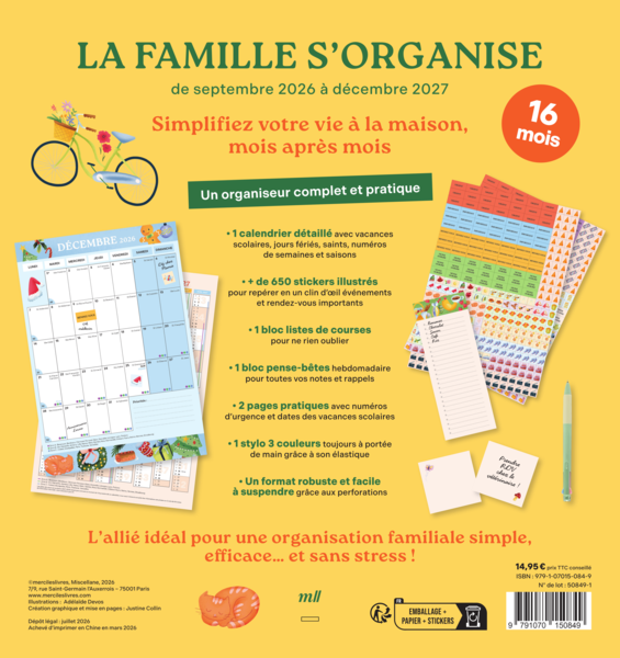 Organiseur - La famille s'organise
