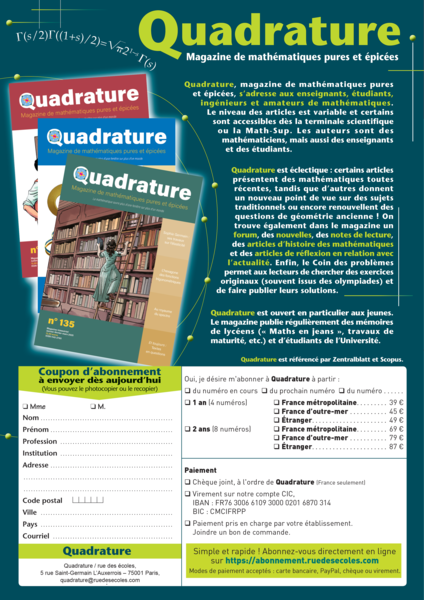 Quadrature n° 136