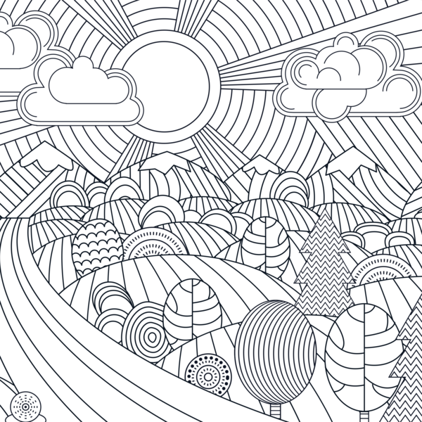 Fabuleux paysages - Coloriages pour me détendre