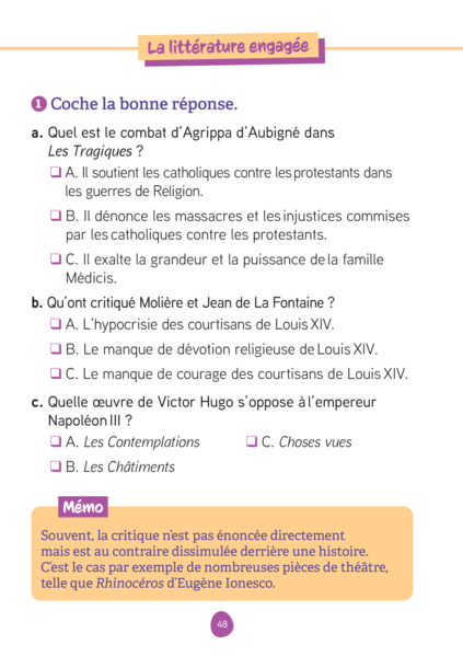 Les fiches d'entraînement effaçables - Français - Brevet 3e