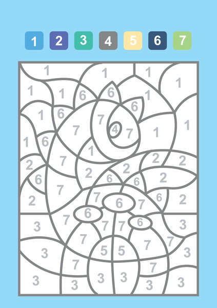 Mon bloc de coloriages magiques - Les chiffres - Les bébés animaux