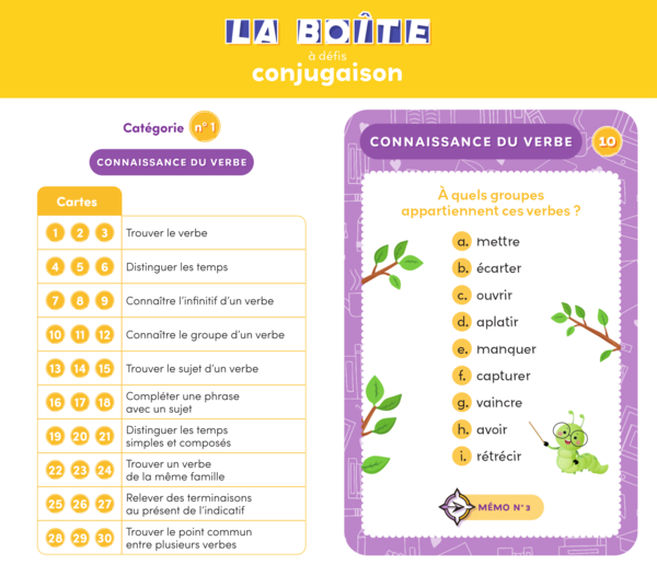La boîte à défis Conjugaison - CM1-CM2