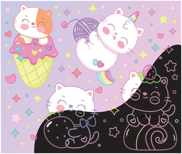 Mes jolies cartes à gratter - Chats mignons