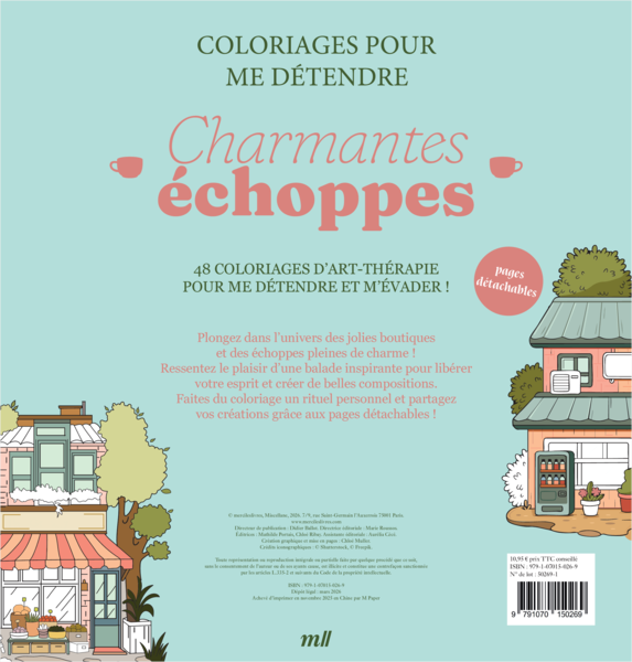 Charmantes échoppes - Coloriages pour me détendre