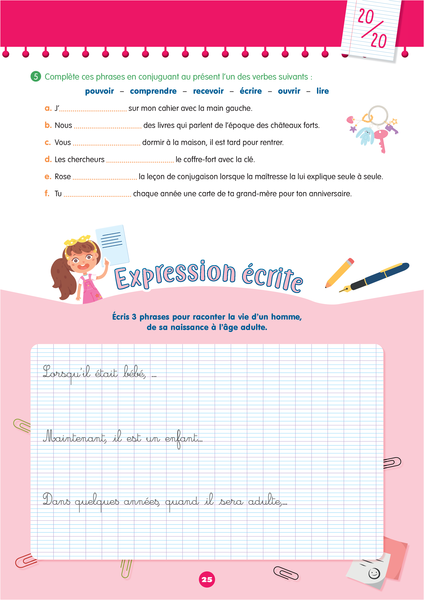 Mon prof à la maison - Conjugaison CE2