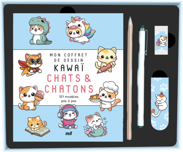 Mon coffret de dessin kawaï - Chats et chatons
