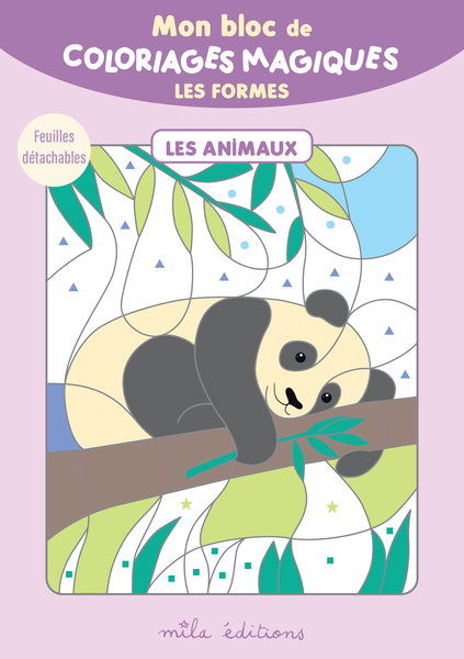 Mon bloc de coloriages magiques - Les formes - Les animaux