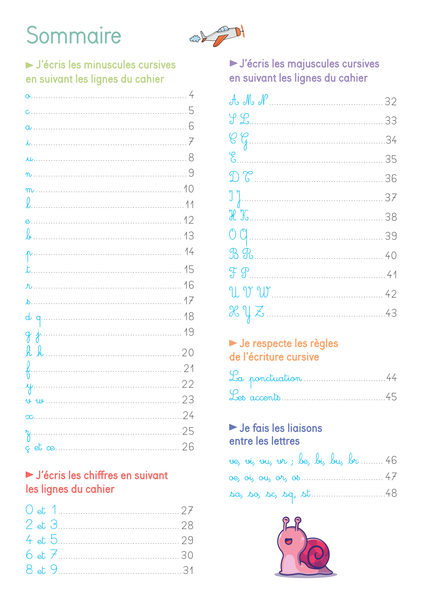 Mon cahier d'écriture CP
