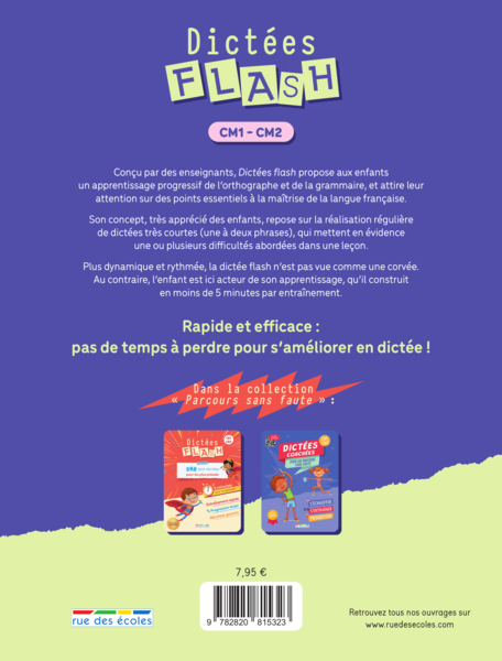 Dictées Flash - 5 minutes pour progresser, CM1-CM2