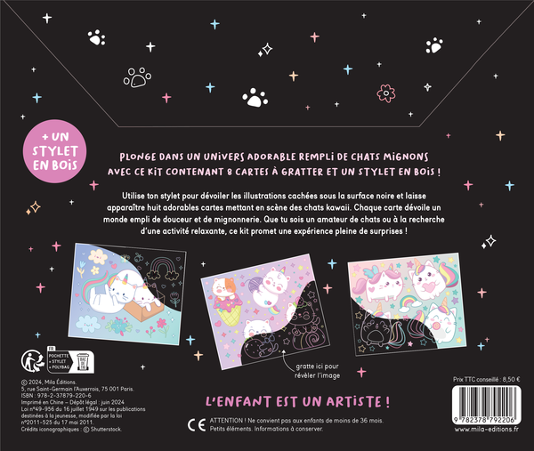Mes jolies cartes à gratter - Chats mignons