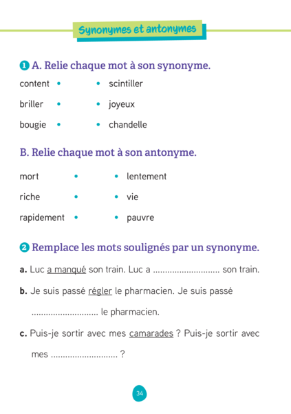 Les fiches d'entraînement effaçables - Français - 6e