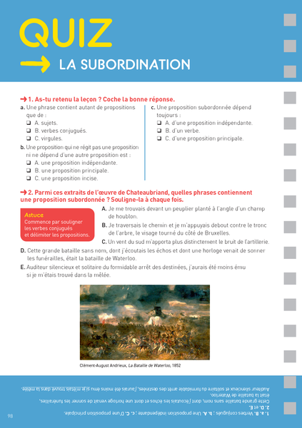 Les fiches du collège - 5e