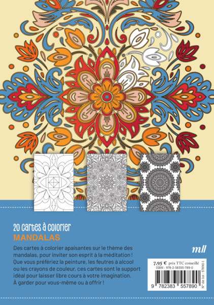 Mandalas - 20 cartes à colorier