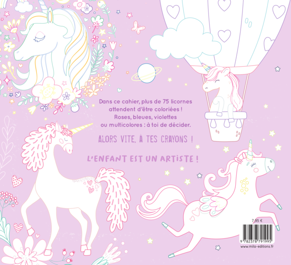 Mon gros cahier de licornes à colorier, Édition 2024