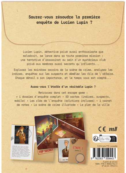 Escape game - Les Enquêtes de Lucien Lupin