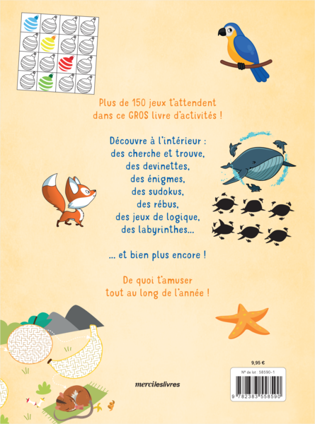 Mon gros livre d'activités pour jouer partout, tout le temps !