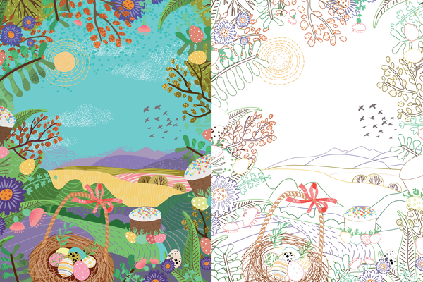 30 coloriages ambiance printanière