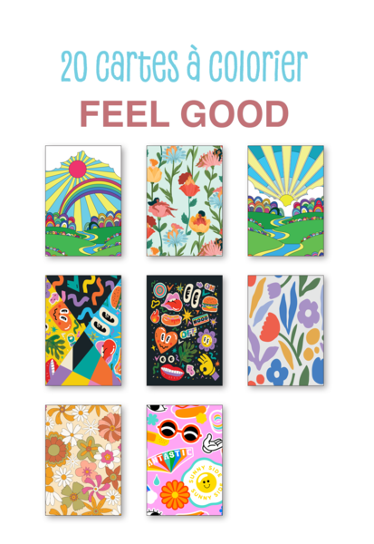 Feel good - 20 cartes à colorier