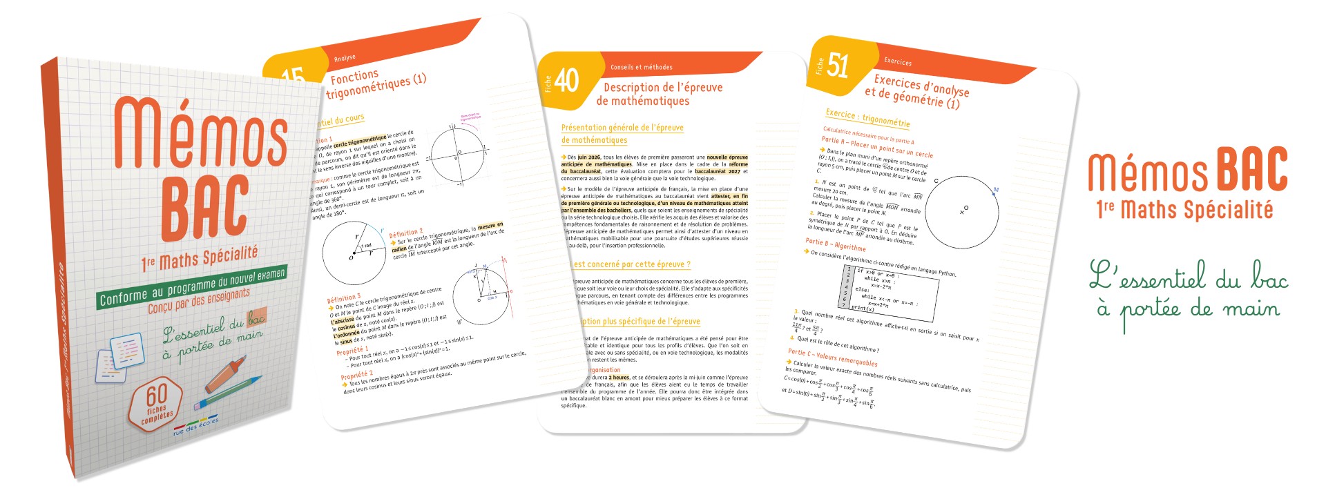 Mémos Bac 1re Maths Spécialité