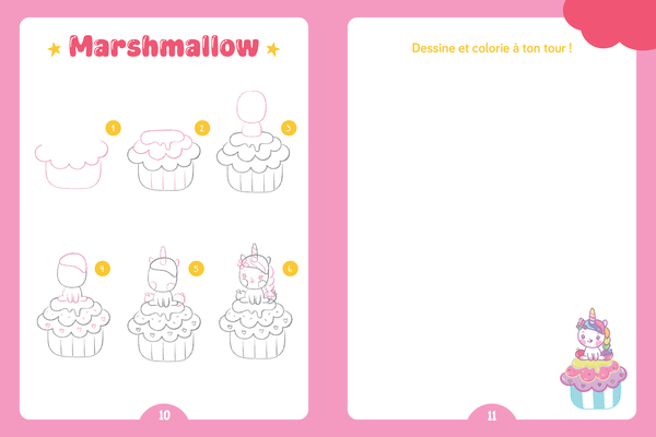 Mes licornes kawaï à dessiner pas à pas