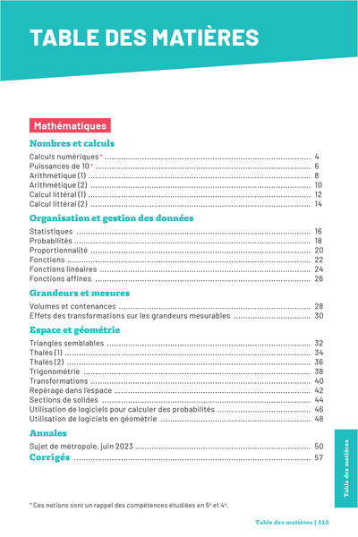 Savoirs fondamentaux 3e - Le tout-en-un pour réussir son brevet !