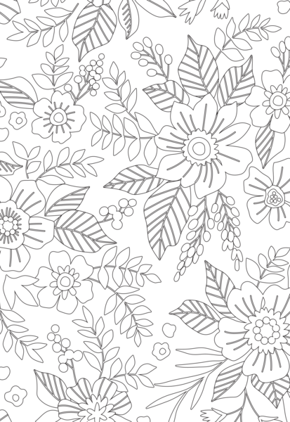 Fleurs - 20 cartes à colorier