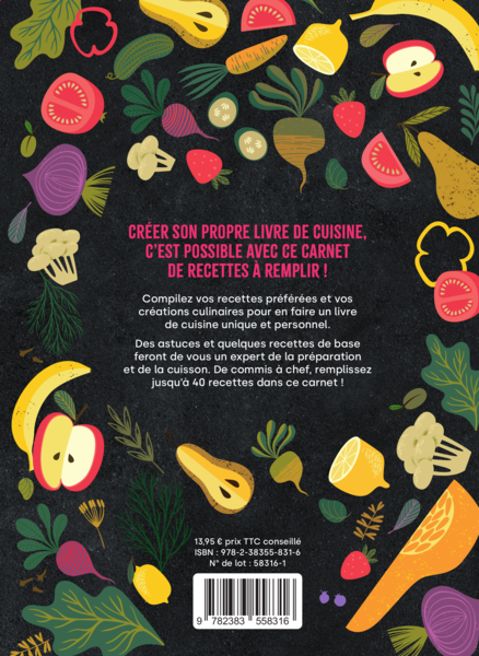 Mon carnet de recettes à remplir