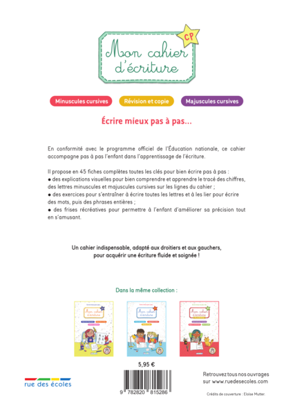 Mon cahier d'écriture CP