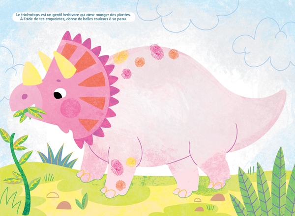 Mes dessins faciles avec les doigts - Découvrons les dinosaures