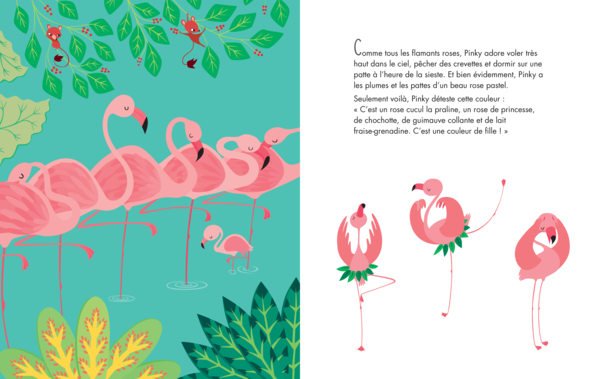Le flamant rose qui ne voulait pas être rose