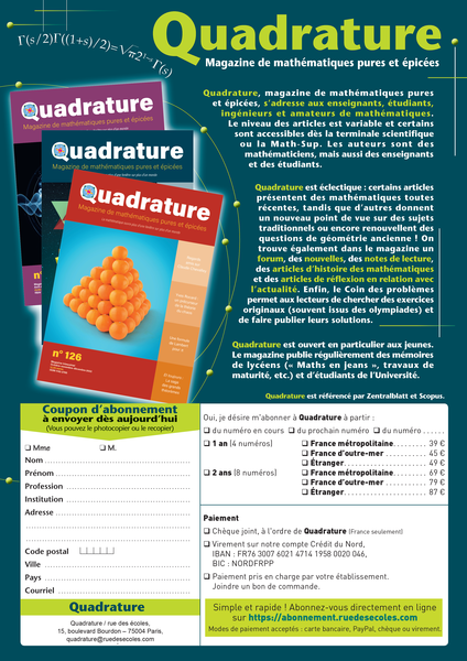 Quadrature n° 127