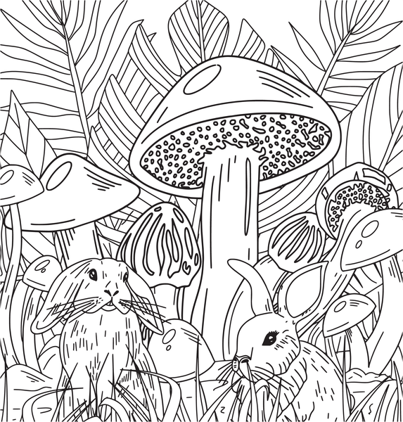 Promenade en forêt - Coloriages pour me détendre