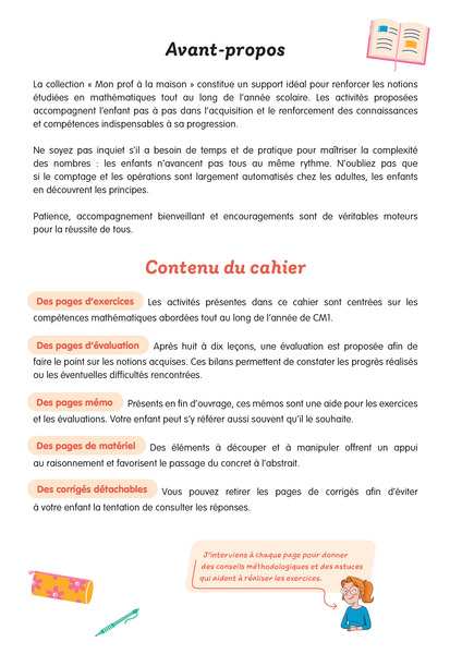 Mon prof à la maison - Maths CM1