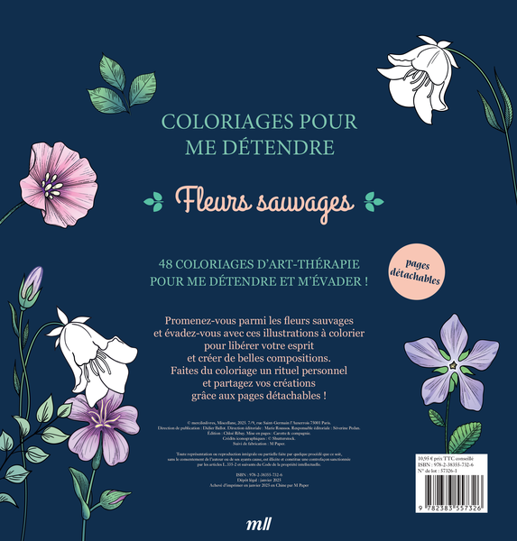 Fleurs sauvages - Coloriages pour me détendre