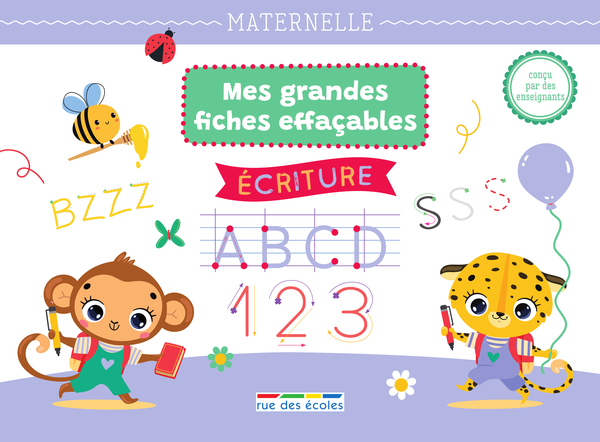 Lot Mes grandes fiches d'entraînement effaçables - Maternelle (2 titres)