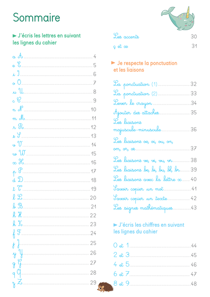 Mon cahier d'écriture CE1