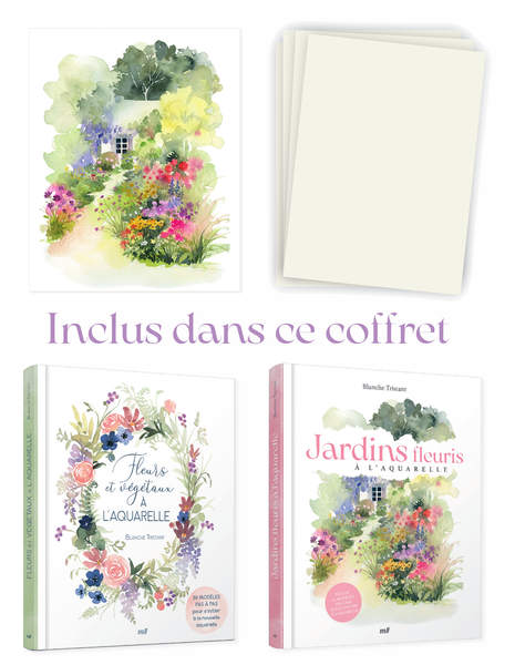 Fleurs et Merveilles à l'aquarelle (coffret)
