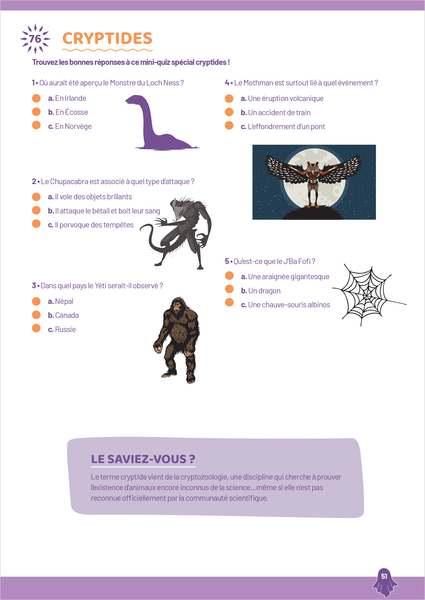 Cahier de jeux pour frissonner