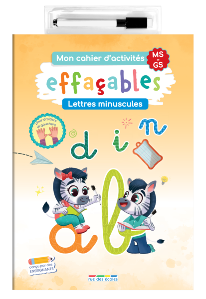 Mon cahier d'activités effaçables - Lettres minuscules MS-GS